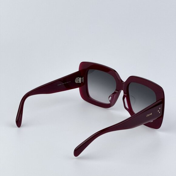 Celine CL40263F 69B 3 DOTS  BRAND NEW Sunglasses Bordeaux Gradient Smoke Women - Picture 5 of 10